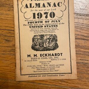 Vintage 1970 Farmers' Almanac